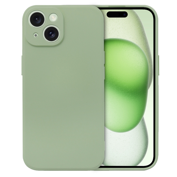 Pouzdro pro iPhone 15 Plus, Silicone Lite, zelené