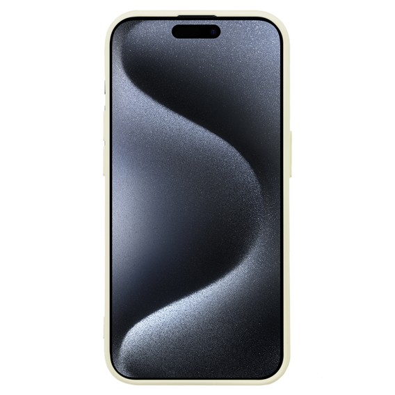 Pouzdro pro iPhone 15 Pro, Silicone Lite, krémové