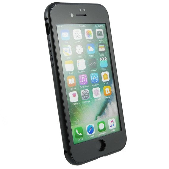 Pouzdro pro iPhone 7/8/SE 2020/SE 2022, Magnetic Dual Glass, černé