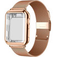 Etui z folią ochronną + Bransoleta Milanese do Apple Watch 1/2/3/4/5/6//7/8/SE (38/40/41MM), Rose Gold