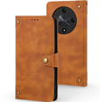 Flipové pouzdro pro Honor Magic 6 Lite 5G, Split Leather, oranžové