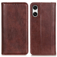 Flipové pouzdro pro Sony Xperia 10 VI, Split Leather, hnědé