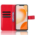 Klopové pouzdro pro Huawei Nova Y91 4G, Crazy Horse Wallet, červené