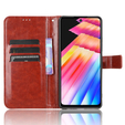 Klopové pouzdro pro Infinix Hot 30i, Crazy Horse Wallet, hnědé