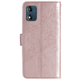 Klopové pouzdro pro Motorola Moto E13, Mandala Flower, růžové rose gold