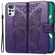 Klopové pouzdro pro Motorola Moto G22, Butterfly, fialové