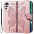 Klopové pouzdro pro Motorola Moto G22, Butterfly, růžové rose gold