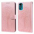 Klopové pouzdro pro Motorola Moto G22, tree, růžové rose gold