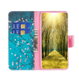 Klopové pouzdro pro Motorola Moto G84 5G, Wallet, sakura, modré