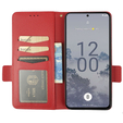 Klopové pouzdro pro Nokia X30 5G, Wallet Litchi Magnet Case, červené