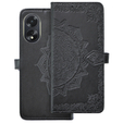 Klopové pouzdro pro Oppo A58 4G, Mandala, černé