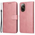 Klopové pouzdro pro Realme C67, Leather Wallet, růžové rose gold