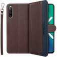 Klopové pouzdro pro Sony Xperia 10 IV, KHAZNEH RFID Case, hnědé