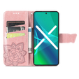 Klopové pouzdro pro Xiaomi Poco F5, Butterfly, růžové rose gold