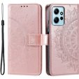 Klopové pouzdro pro Xiaomi Redmi Note 12 4G, Mandala, růžové rose gold