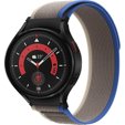 Pasek nylonowy do Samsung Galaxy Watch 4/5 40/42/44/46/45mm Pro, Szary / Niebieski