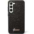 Pouzdro GUESS pro Galaxy S24, Glitter Script Hardcase, černé