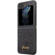 Pouzdro GUESS pro Galaxy Z Flip 5 5G, Glitter Script Hardcase, černé