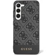 Pouzdro GUESS pro Samsung Galaxy S24+ Plus, 4G Bottom Stripe, šedé