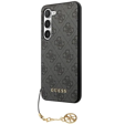 Pouzdro GUESS pro Samsung Galaxy S24+ Plus, 4G Charms Collection Hardcase, šedé