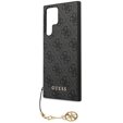 Pouzdro GUESS pro Samsung Galaxy S24 Ultra, 4G Charms Collection Hardcase, šedé