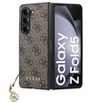 Pouzdro GUESS pro Samsung Galaxy Z Fold 5, 4G Charms Collection Hardcase, hnědé