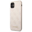 Pouzdro GUESS pro iPhone 11 4G Metal Gold Logo, růžové