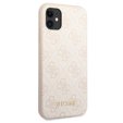 Pouzdro GUESS pro iPhone 11 4G Metal Gold Logo, růžové