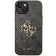 Pouzdro GUESS pro iPhone 15 Plus, 4G Big Metal Logo, šedé