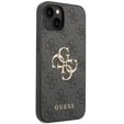 Pouzdro GUESS pro iPhone 15 Plus, 4G Big Metal Logo, šedé