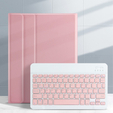 Pouzdro + klávesnice iPad 10.2 7/8/9 gen 2019/2020/2021, Keyboard Cover Pen Slot, růžové rose gold