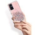 Pouzdro pro Oppo Reno7 Lite 5G, Glittery, růžové