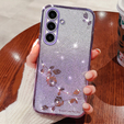 Pouzdro pro Samsung Galaxy A05s 4G, Glitter Flower, fialové