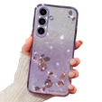 Pouzdro pro Samsung Galaxy A05s 4G, Glitter Flower, fialové