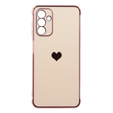 Pouzdro pro Samsung Galaxy A13 5G, Electro heart, růžové rose gold