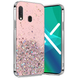 Pouzdro pro Samsung Galaxy A20E, Glittery, růžové