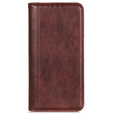 Pouzdro pro Xiaomi Redmi Note 13 Pro 4G, Wallet Litchi Leather, hnědé