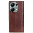 Pouzdro pro Xiaomi Redmi Note 13 Pro 4G, Wallet Litchi Leather, hnědé