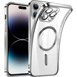 Pouzdro pro iPhone 14 Pro, MagSafe Hybrid, stříbrné