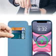 Pouzdro pro iPhone 14 Pro Max, FlipMag Secure wallet with RFID flap, pro MagSafe, modré