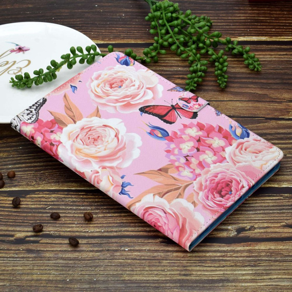 Pouzdro pro Lenovo Tab M10 Plus 10.6 Gen 3 125F/128F, flowers and butterfly