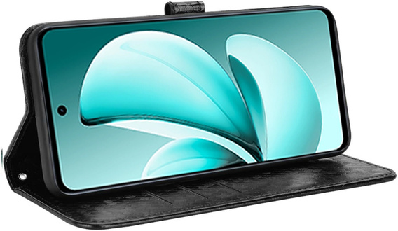 Flipové pouzdro pro Realme C71, Wallet Rhombus, černé