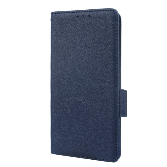 Klopové pouzdro pro Motorola Moto G72, Wallet Thin Magnet, námořnicky modré