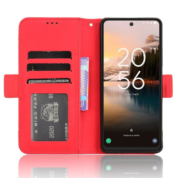 Klopové pouzdro pro TCL 40 NxtPaper, Card Slot, červené