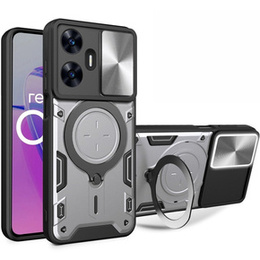 Pancéřové pouzdro pro Realme C55, CamShield Slide, stříbrné
