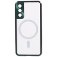 Magnetické pouzdro Dual Glass MagSafe pro Samsung Galaxy S22 Plus, zelené