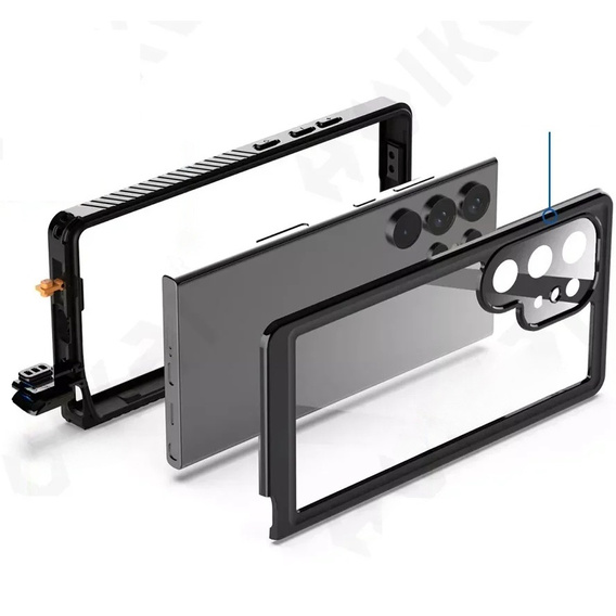 Vodotěsné pouzdro IP68 pro Samsung Galaxy S25 Ultra, černé