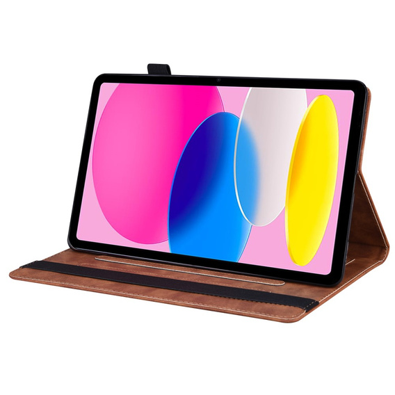 Pouzdro pro iPad 10.9 2022 10 Gen, Classic, s prostorem pro stylus, hnědé