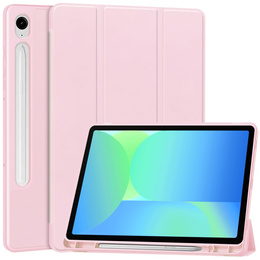 Pouzdro pro Samsung Galaxy Tab S10 FE+ Plus, Smartcase s prostorem pro stylus, růžové