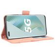 Klopové pouzdro pro Honor Magic 5 Pro 5G, Card Slot, růžové